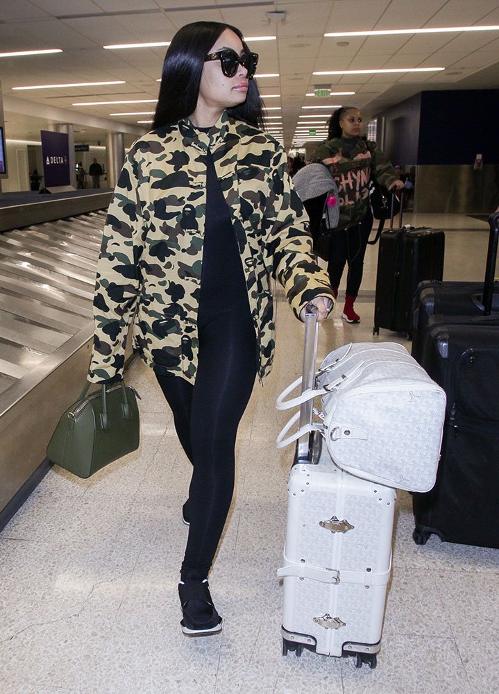 Reference image illustrating Celebrity Travel Bags: MCM, Goyard, Saint Laurent & More Spotted at LAX and NYC