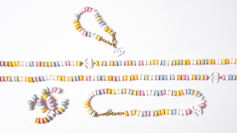 Reference image illustrating Chanel Fall 2014 Candy Accessories: Clutches, Jewelry & Nostalgia