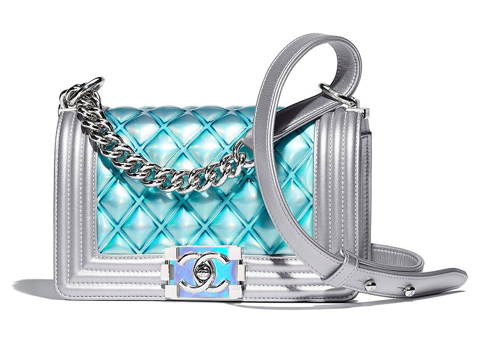 Reference image illustrating Chanel Spring 2018 Handbag Collection: Over 100 Stunning New Bags in Pastels, PVC, and Sequins