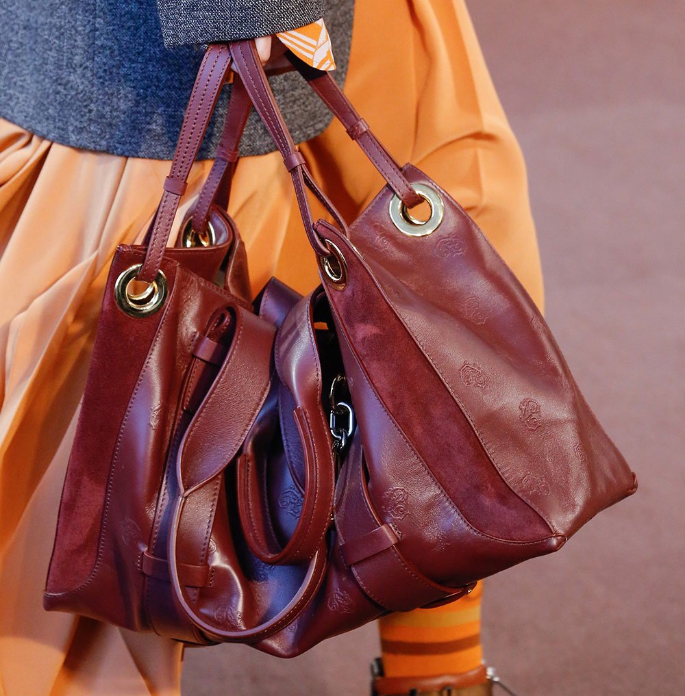 Reference image illustrating Chloé Fall 2018 Runway Bags: New Takes on Drew, Faye, and the Roy Bag