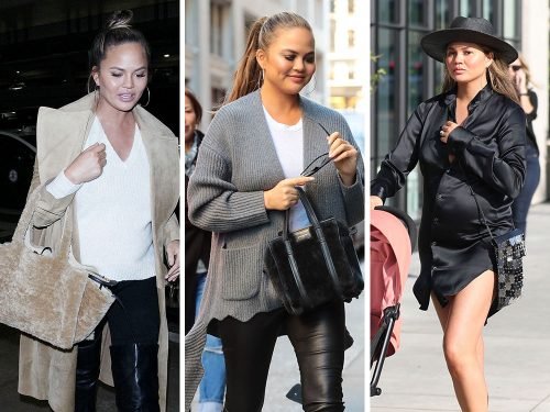 Chrissy Teigen’s Maternity Handbag Edit: Fuzzy, Chic, and Effortlessly Luxe thumbnail