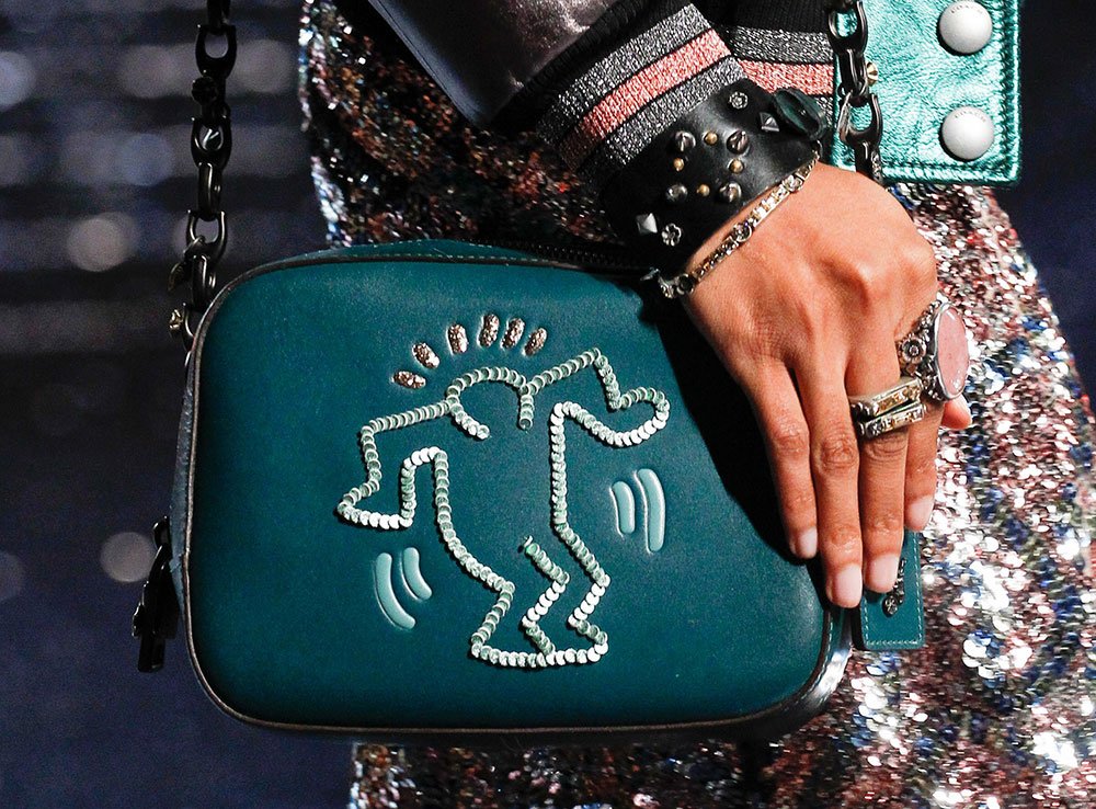 Reference image illustrating Coach Spring 2018 Runway Bags: Keith Haring Art Meets Bonnie Cashin Heritage