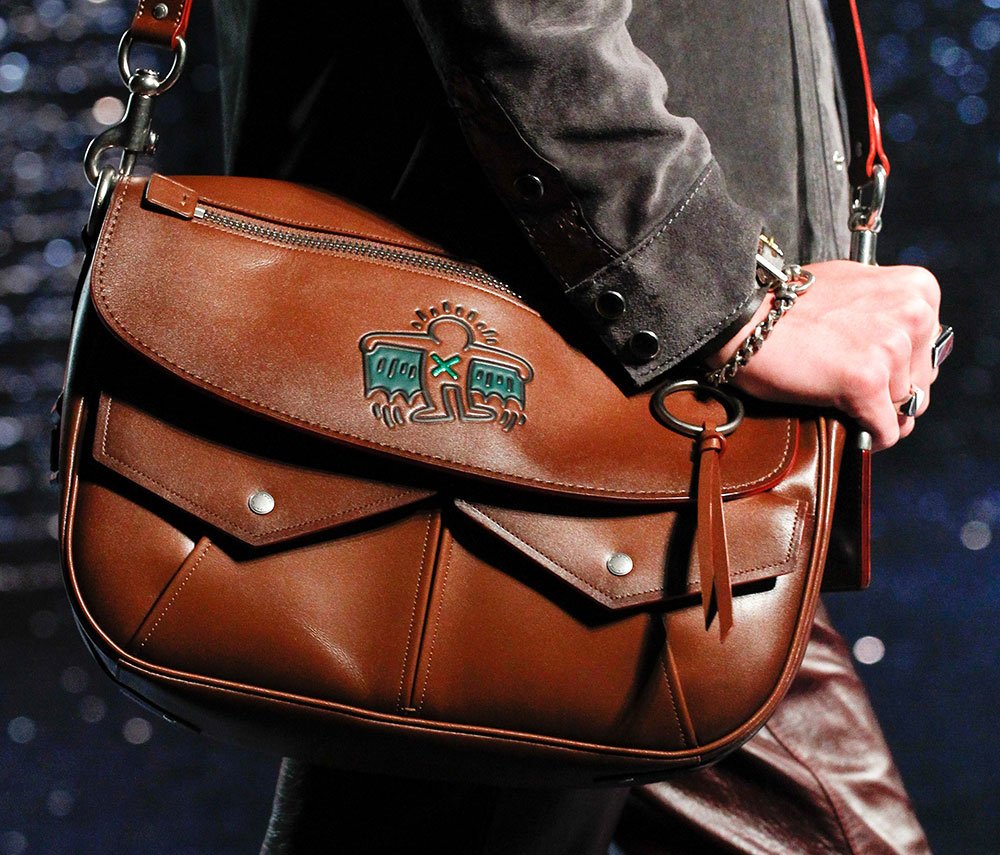 Reference image illustrating Coach Spring 2018 Runway Bags: Keith Haring Art Meets Bonnie Cashin Heritage