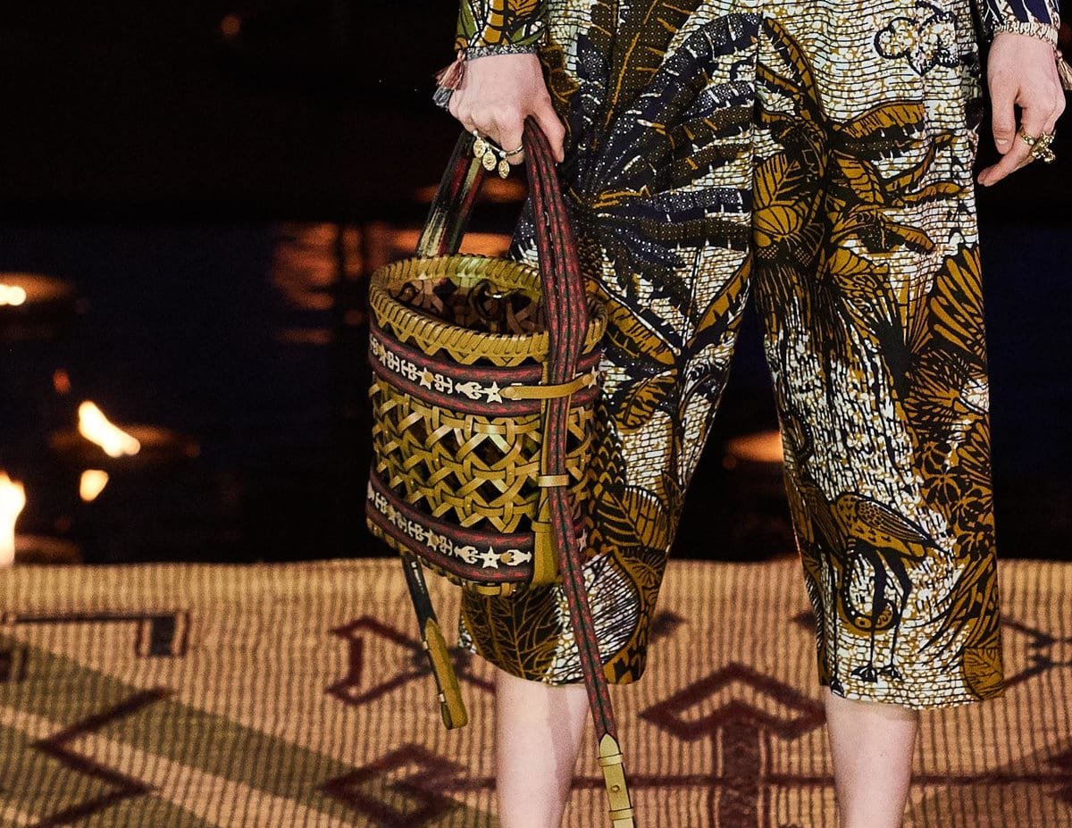 Reference image illustrating Dior Cruise 2020 Bag Collection: African Wax Prints, Mini Book Totes & More