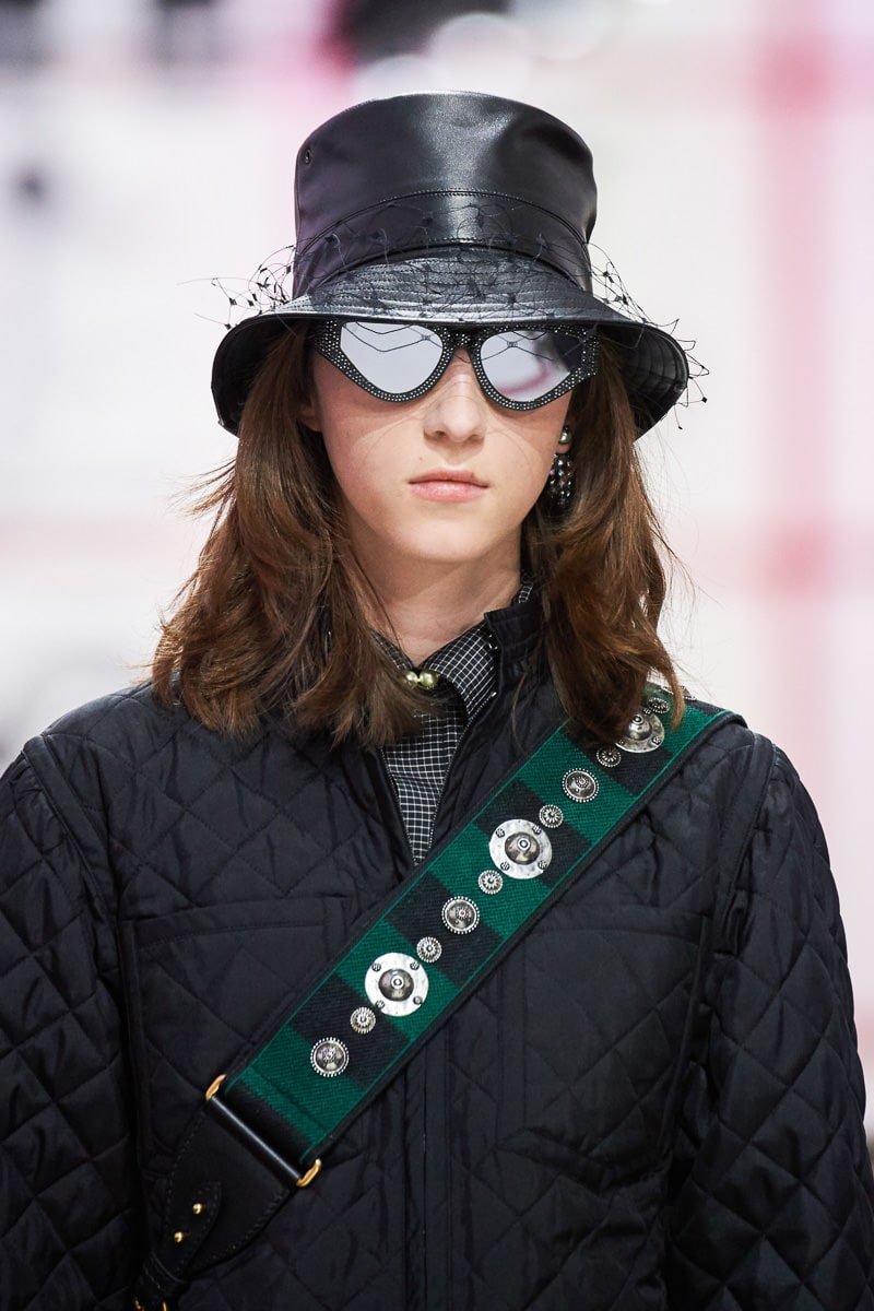 Reference image illustrating Dior Fall 2019 Runway Bags: Logo Mania Meets 90s Grunge
