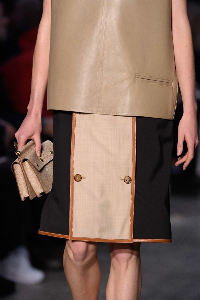 Reference image illustrating Fall 2019 Runway Bags: Logos Fade as Minimalism and Top-Handle Styles Rise