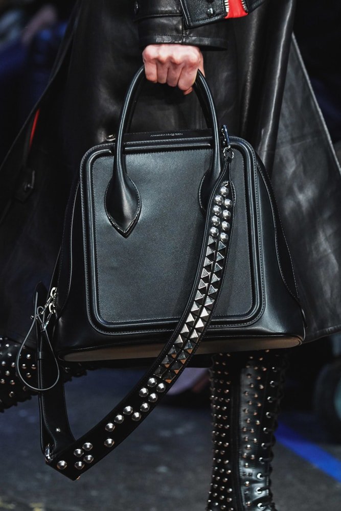 Reference image illustrating Fall 2019 Runway Bags: Logos Fade as Minimalism and Top-Handle Styles Rise