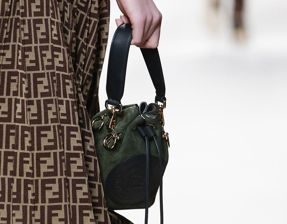 Reference image illustrating Fendi Fall 2018 Runway: Logo Mania, Peekaboo Bags, and Fur Revival