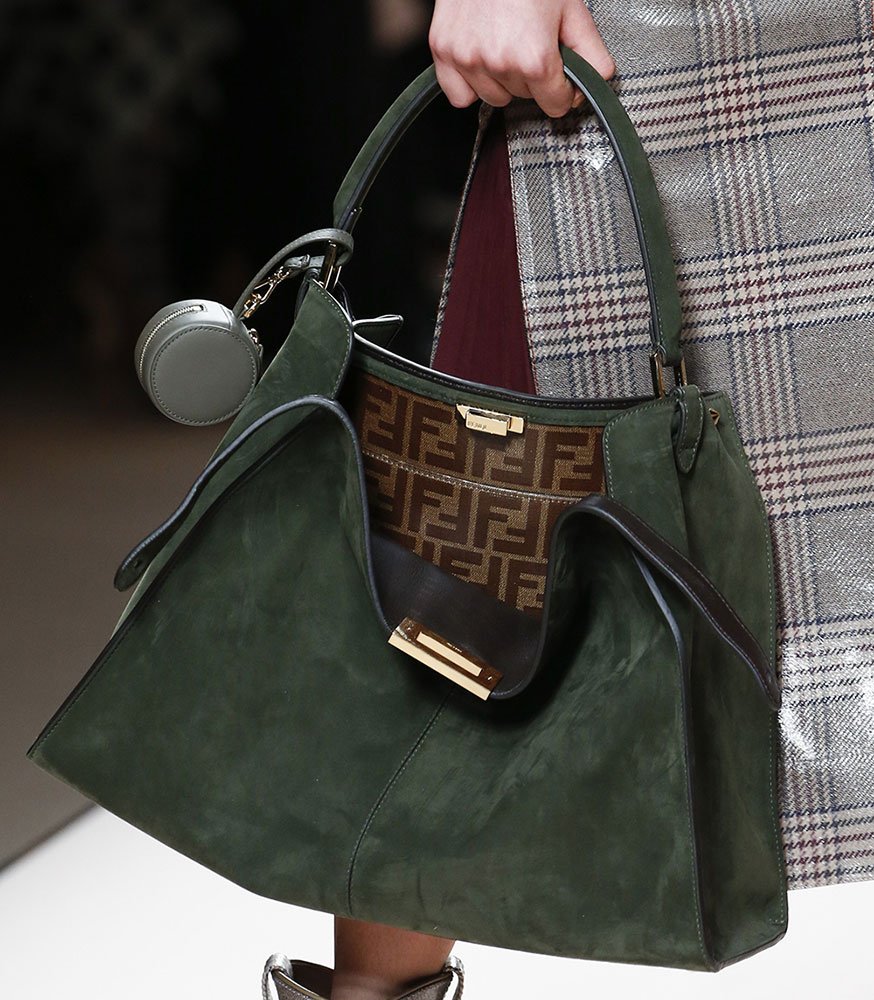 Reference image illustrating Fendi Fall 2018 Runway: Logo Mania, Peekaboo Bags, and Fur Revival
