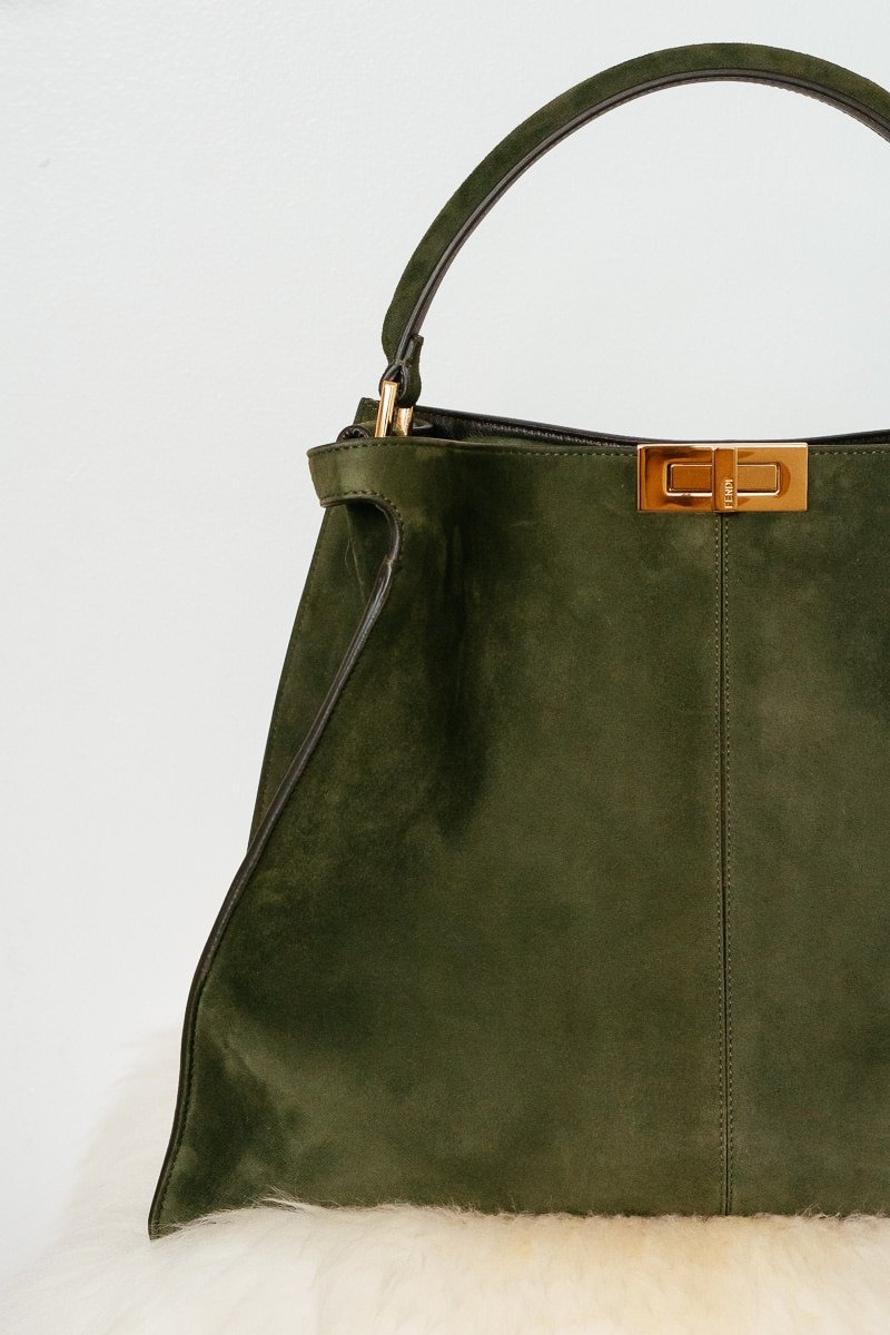 Reference image illustrating Fendi Peekaboo X-Lite Bag Review: A Slouchy Suede Update to a Classic Silhouette