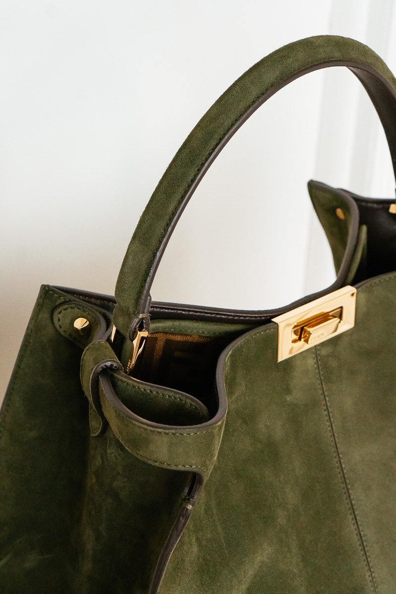 Reference image illustrating Fendi Peekaboo X-Lite Bag Review: A Slouchy Suede Update to a Classic Silhouette
