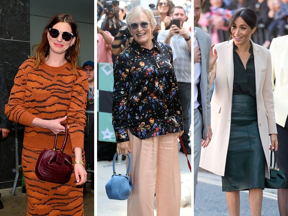 Reference image illustrating Gabriela Hearst Has Found a Place for Her Bags on the Arms of a Very Particular Kind of Celebrity