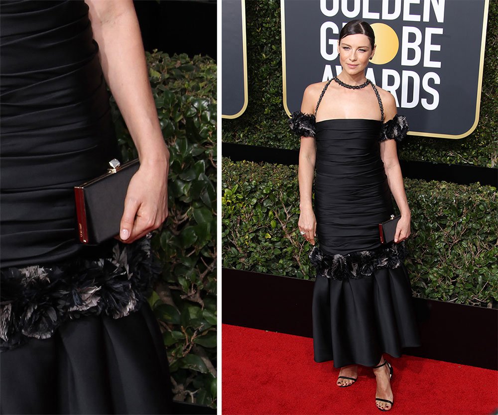 Reference image illustrating Golden Globes 2018 Red Carpet Bags: The Best Black and Metallic Clutches Worn by Hollywood Stars