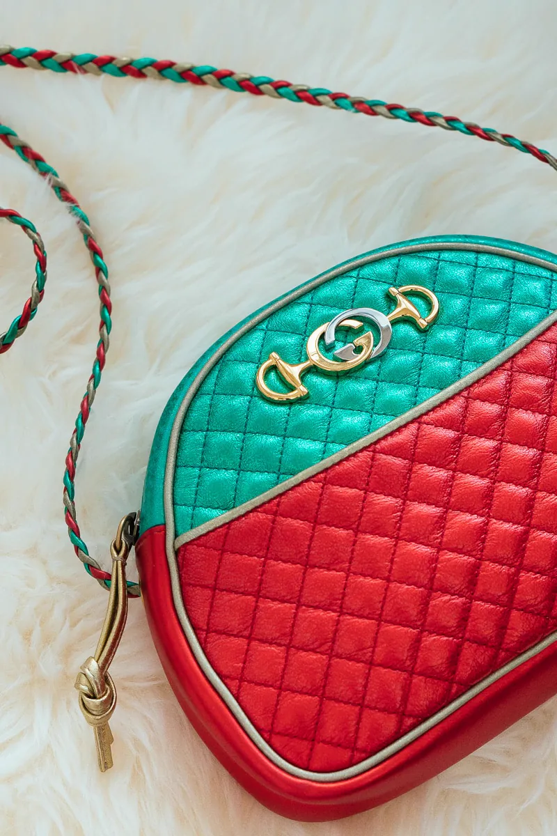 Reference image illustrating Gucci Metallic Mini Bag Review: A Bold Statement Piece from the Fall 2018 Collection