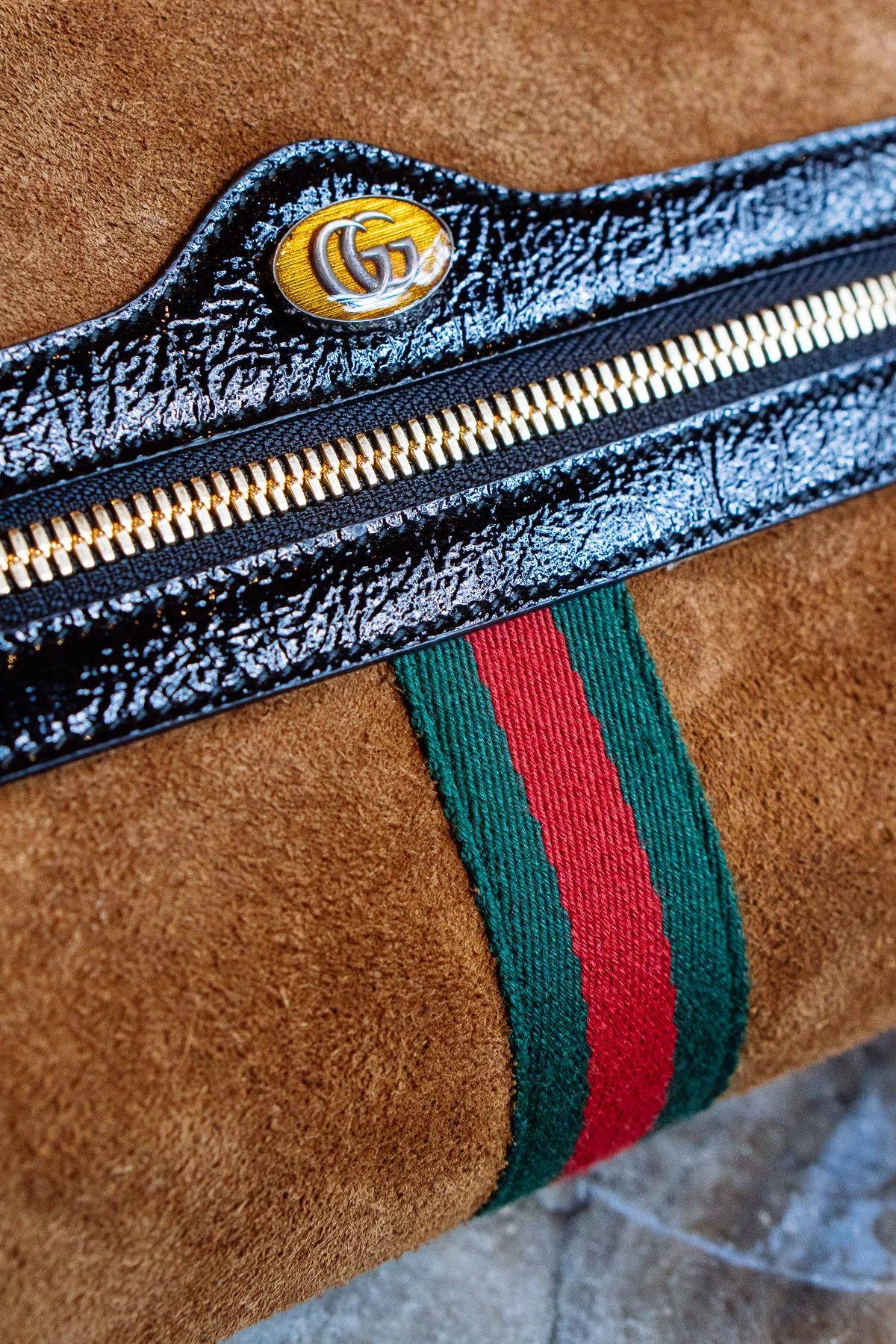 Reference image illustrating Gucci Ophidia Suede Belt Bag Review: A Vintage-Inspired Fanny Pack for Spring