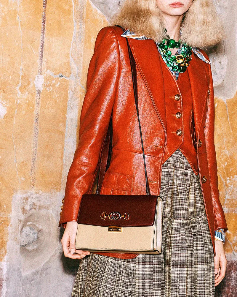 Reference image illustrating Gucci Pre-Fall 2019 Handbags: Exotic Skins, New Hardware & Mini Bucket Bags