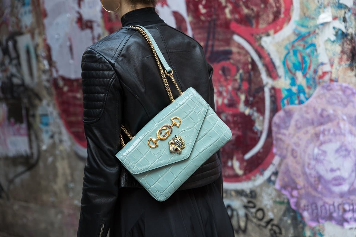 Reference image illustrating Gucci Rajah Medium Shoulder Bag Review: Fall 2018’s Eclectic Icon