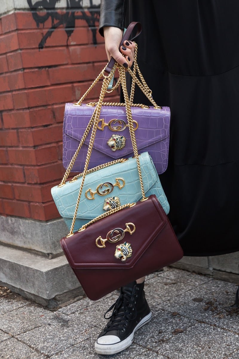 Reference image illustrating Gucci Rajah Medium Shoulder Bag Review: Fall 2018’s Eclectic Icon