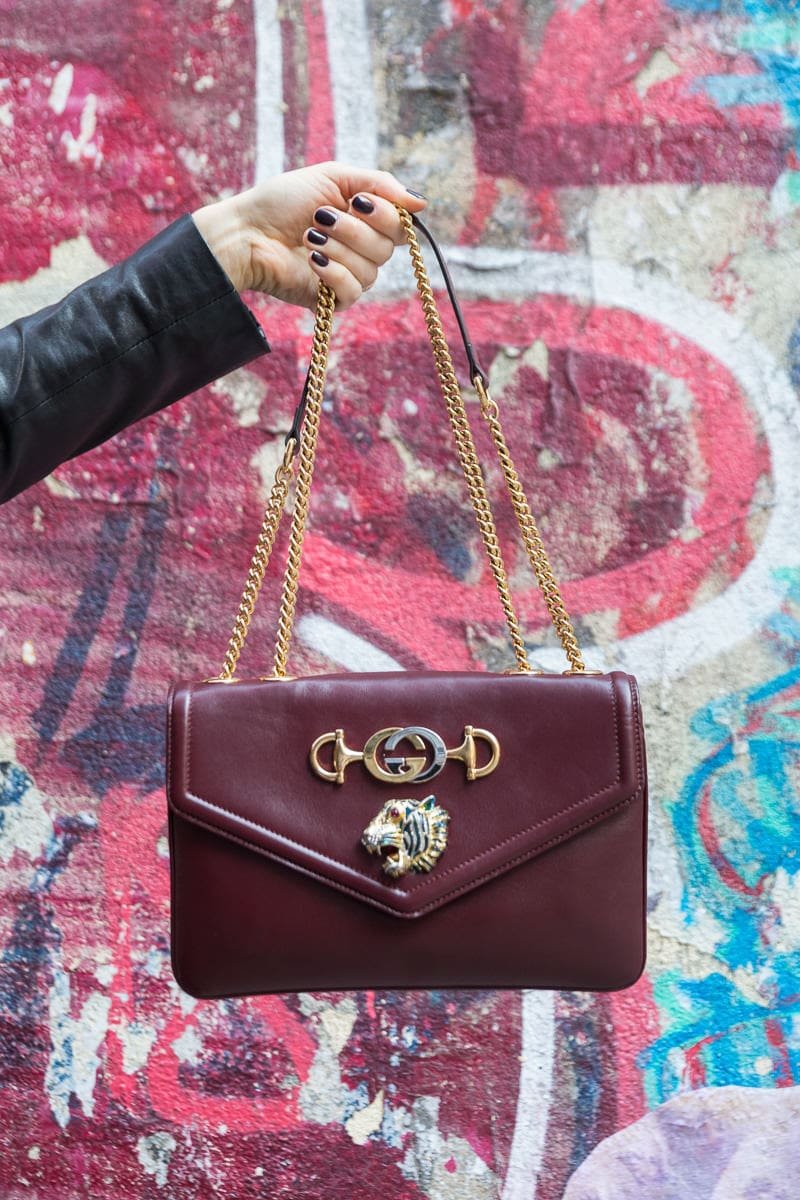Reference image illustrating Gucci Rajah Medium Shoulder Bag Review: Fall 2018’s Eclectic Icon