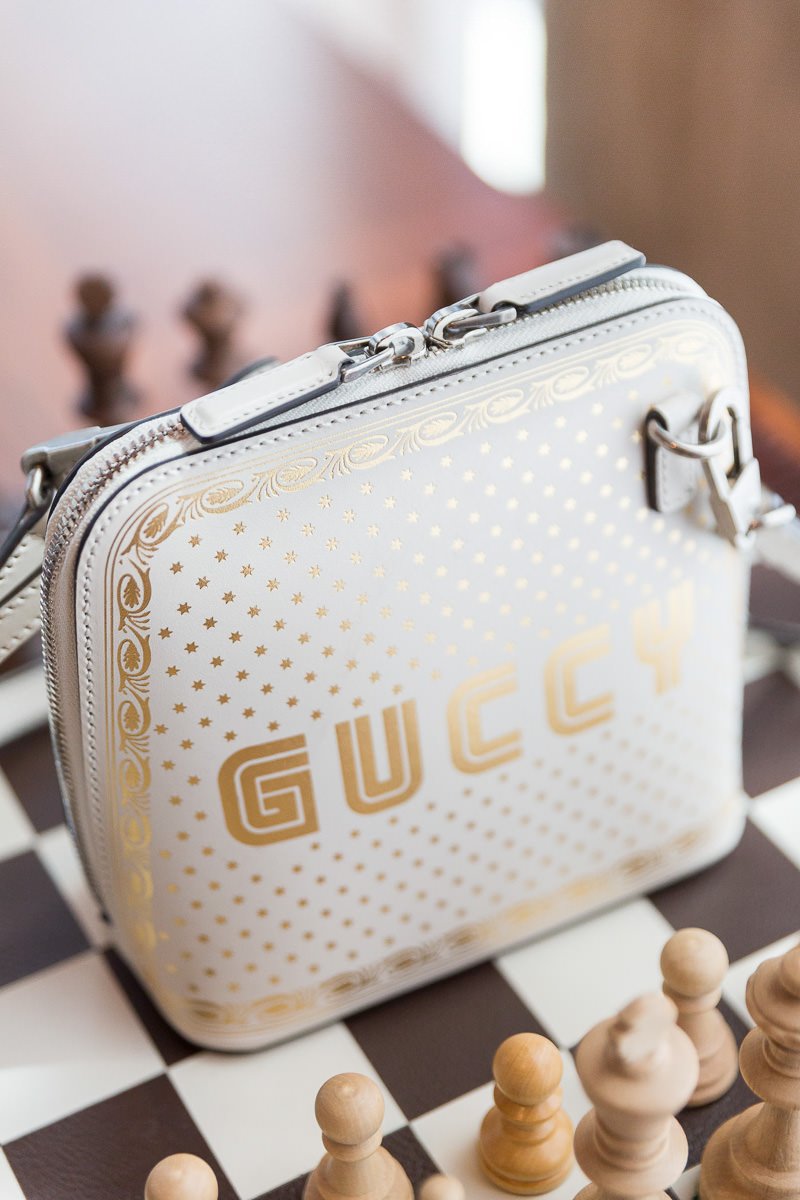 Reference image illustrating Gucci’s Guccy Collection: A Retro-Inspired Mini Shoulder Bag and Portfolio Review