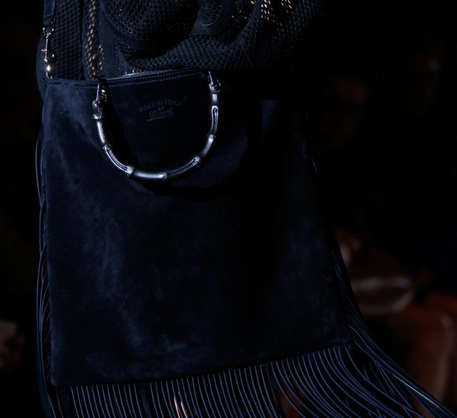 Reference image illustrating Gucci Spring 2014 Handbags: Fringe Takes Center Stage on the Runway