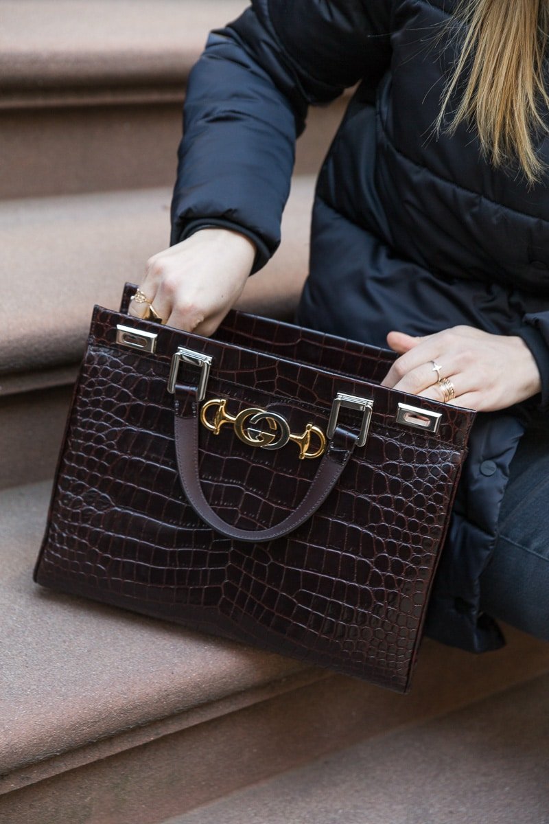 Reference image illustrating Gucci Zumi Collection Spring 2019: Exotic Leathers and Iconic Hardware