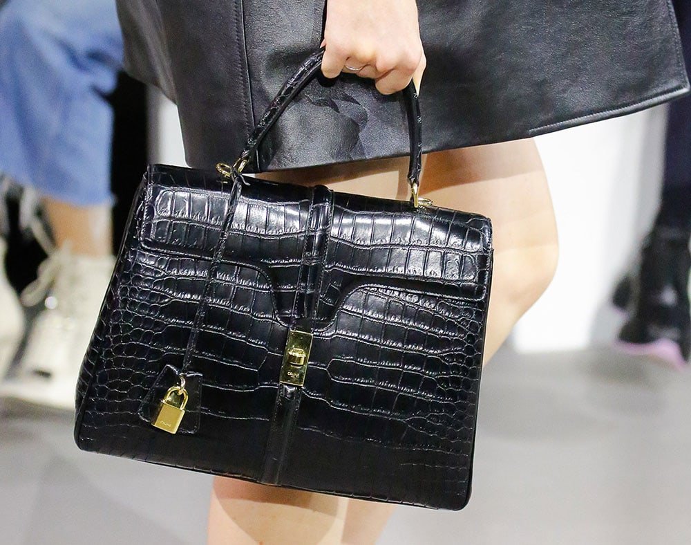Reference image illustrating Hedi Slimane’s First Celine Runway Bags: A Complete Look at the Spring 2019 Collection