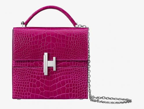 Hermès Cinhetic Top Handle Bag Debuts Online in Exquisite Alligator Leather cover image
