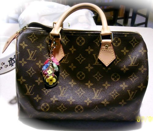 Reference image illustrating How to Accessorize Your Louis Vuitton Speedy 30 with a Resin Keychain Charm