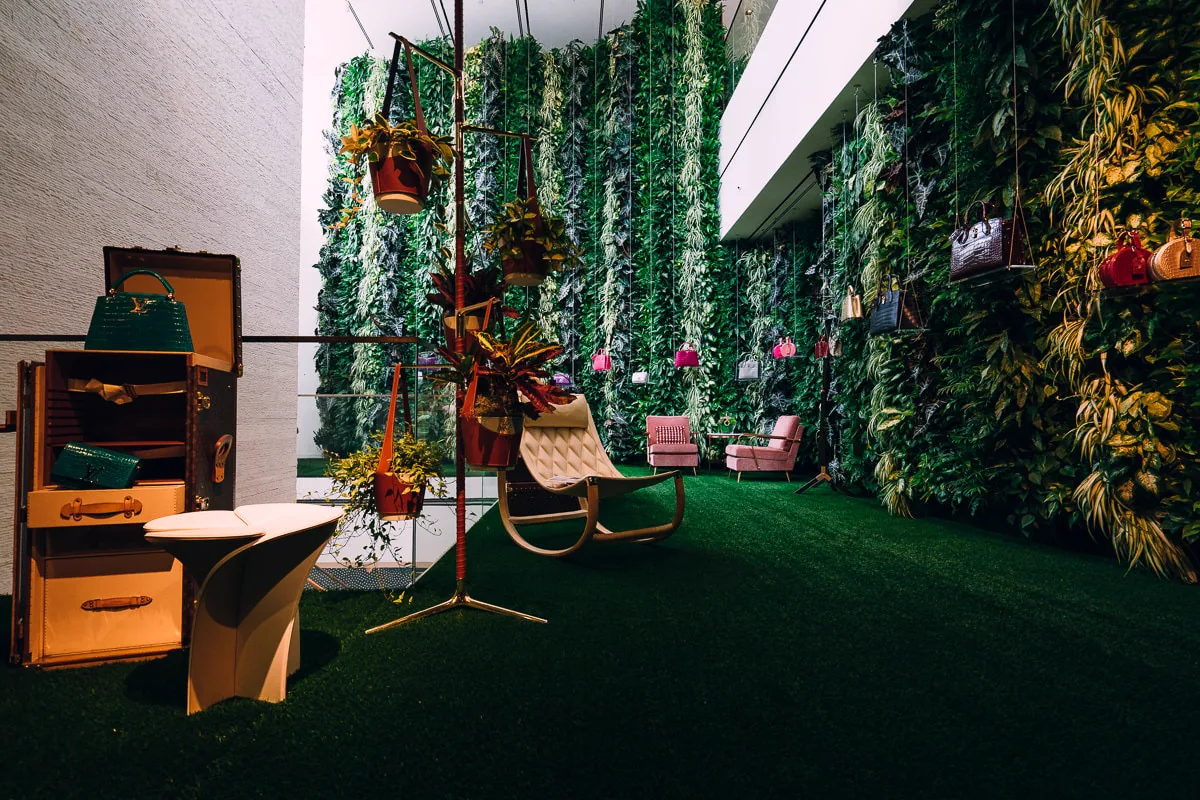 Reference image illustrating Inside Louis Vuitton’s Miami Exotic Handbag Showcase: Rare Crocodile and Diamond-Embellished Bags