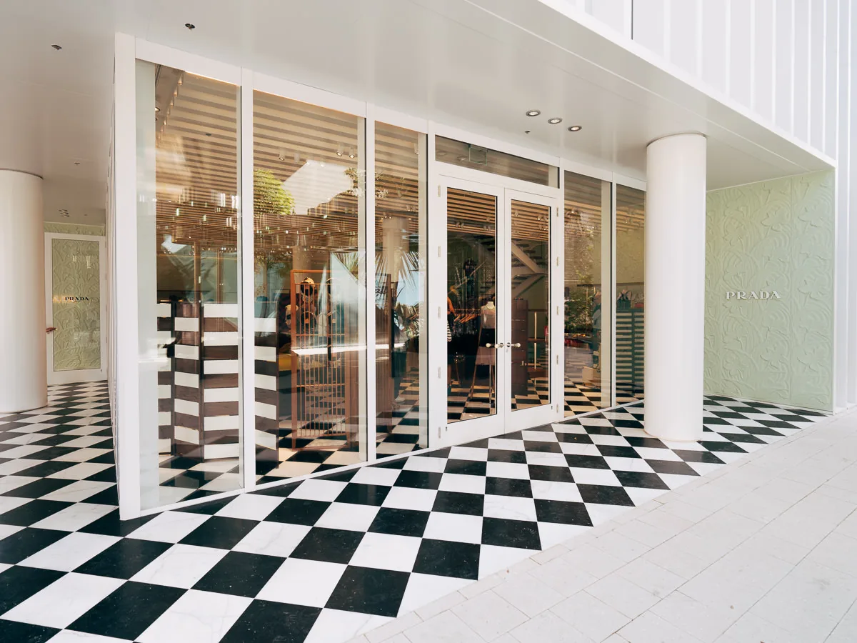Reference image illustrating Inside Prada’s New Miami Design District Boutique: Art Deco Meets Mid-Century Modern