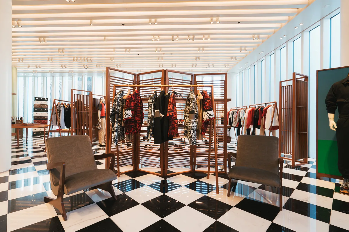 Reference image illustrating Inside Prada’s New Miami Design District Boutique: Art Deco Meets Mid-Century Modern