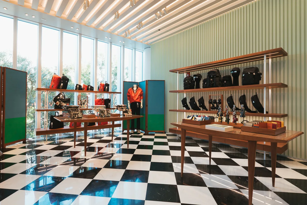 Reference image illustrating Inside Prada’s New Miami Design District Boutique: Art Deco Meets Mid-Century Modern