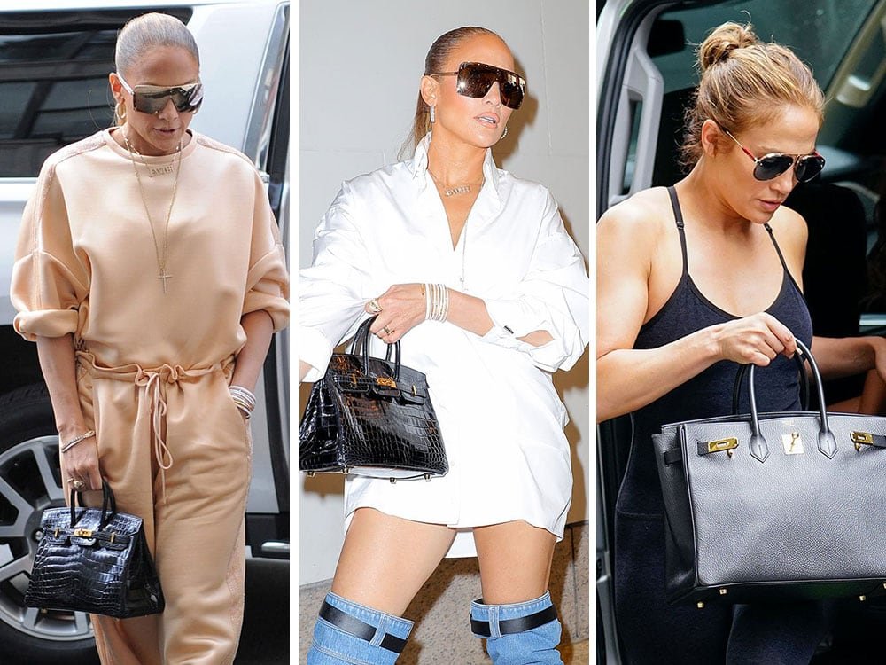Reference image illustrating Jennifer Lopez’s Two Black Hermès Birkins: A Week of NYC Street Style