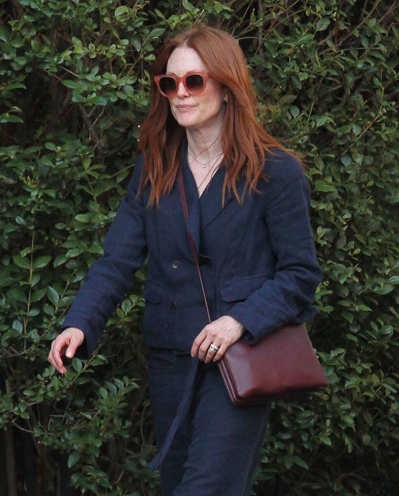 Reference image illustrating Julianne Moore’s Designer Bag Collection: Céline, Givenchy, Louis Vuitton & More