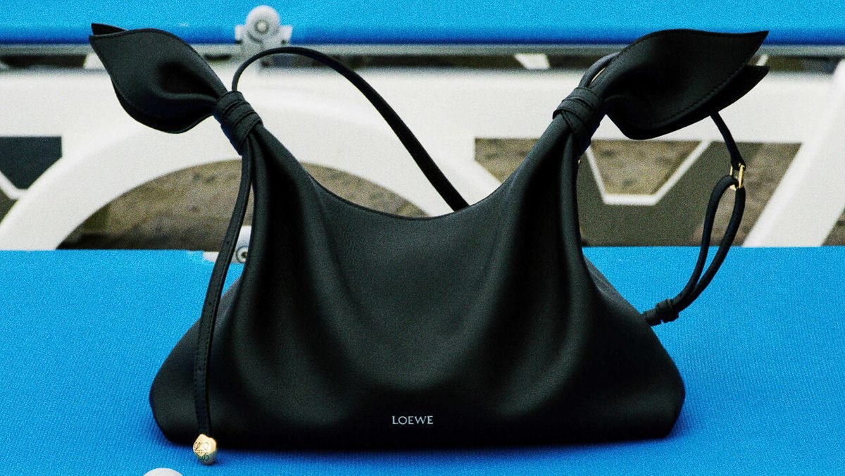 Reference image illustrating Loewe Scarf Bag Debuts: A Sculptural Carryall Blending Whimsy and Heritage Craft