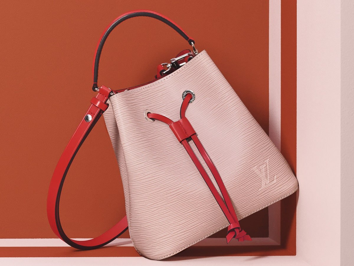 Reference image illustrating Louis Vuitton NéoNoé BB: The Mini Epi Leather Version of a Fan-Favorite Bucket Bag