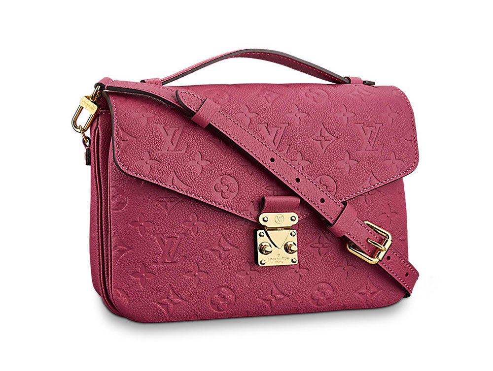Reference image illustrating Louis Vuitton Pochette Métis Expands: New Papyrus, Pink, and Black Empreinte Leather Options
