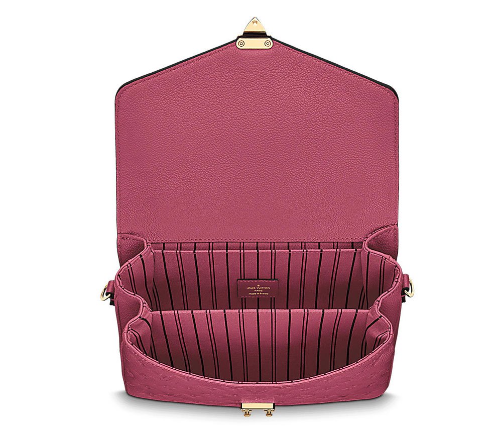 Reference image illustrating Louis Vuitton Pochette Métis Expands: New Papyrus, Pink, and Black Empreinte Leather Options