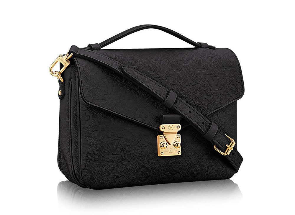 Reference image illustrating Louis Vuitton Pochette Métis Expands: New Papyrus, Pink, and Black Empreinte Leather Options