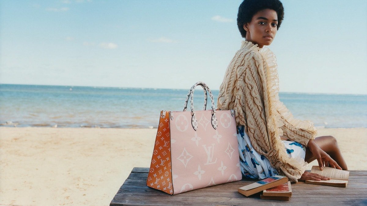 Reference image illustrating Louis Vuitton’s Summer 2019 Capsule Collection Enlarges the Brand’s Classic Monogram Print