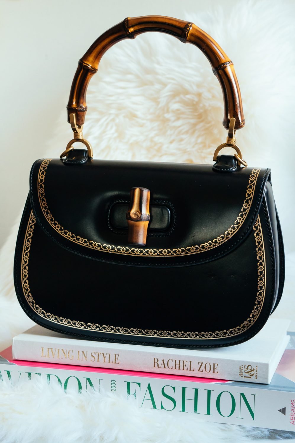 Reference image illustrating Loving Lately: Gucci’s Bamboo Classic Frame Top Handle Bag