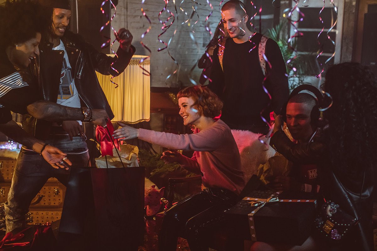Reference image illustrating MCM Holiday Campaign 2017: The Give & Get Down Party with Kacy Hill and Les Twins