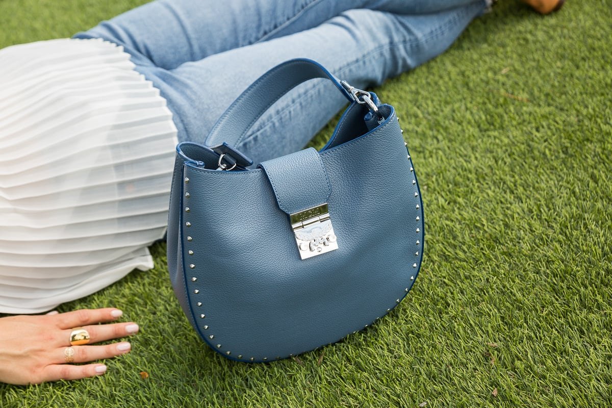 Reference image illustrating MCM Patricia Studded Hobo Review: A Summer-Ready Studded Leather Bag
