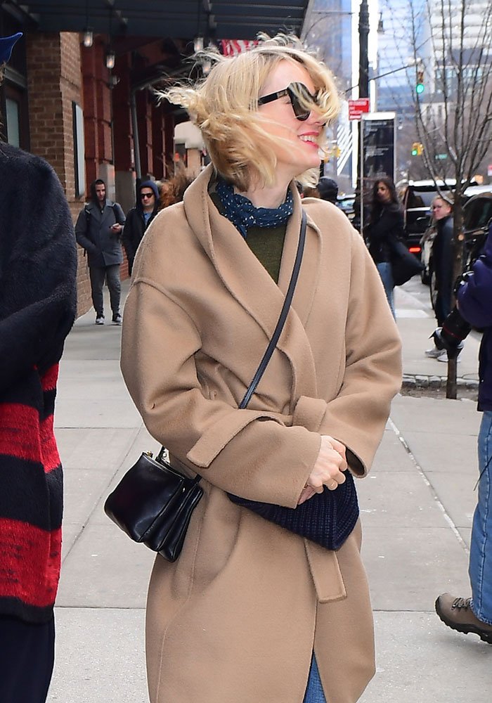 Reference image illustrating Naomi Watts’ Designer Bag Collection: Compact Neutrals for Work and Weekend