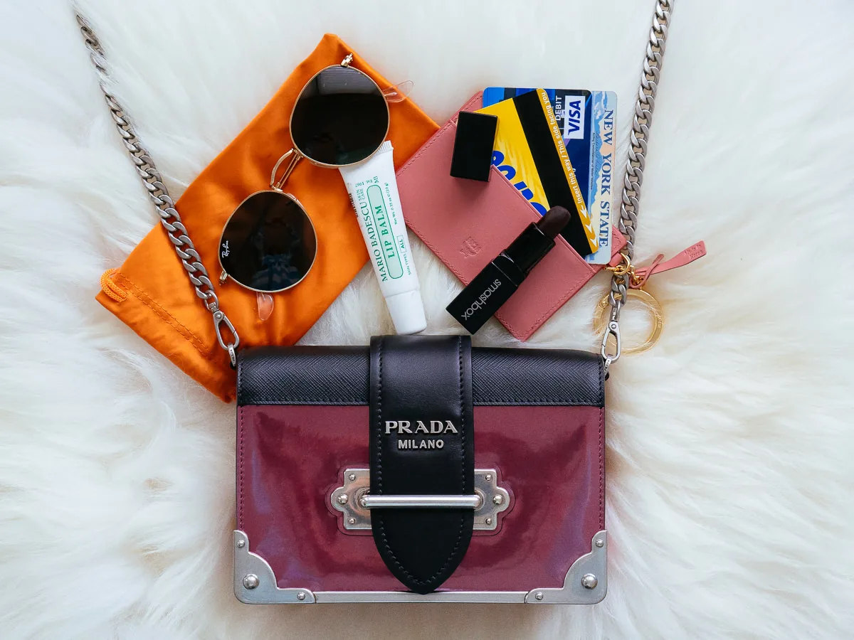 Reference image illustrating Prada Cahier Small Crossbody Bag: What Fits Inside This Mini Icon