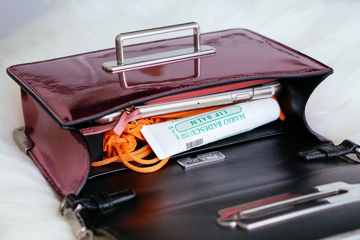 Reference image illustrating Prada Cahier Small Crossbody Bag: What Fits Inside This Mini Icon
