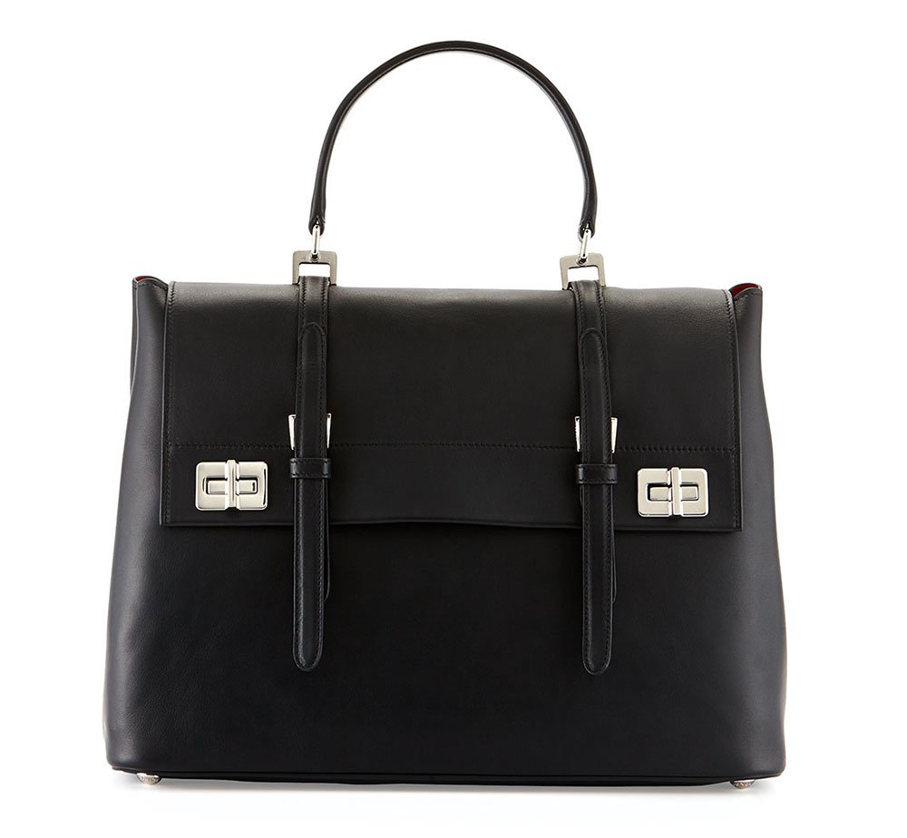 Reference image illustrating Prada Fall 2014 Runway Bags Now Available: Lux Calf Satchels, Chain Shoulder Bags & More