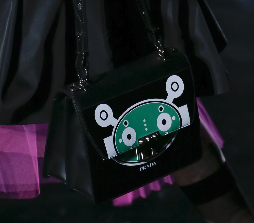 Reference image illustrating Prada Fall 2018 Bags: A Dark, Futuristic Vision of Robots and Nostalgia