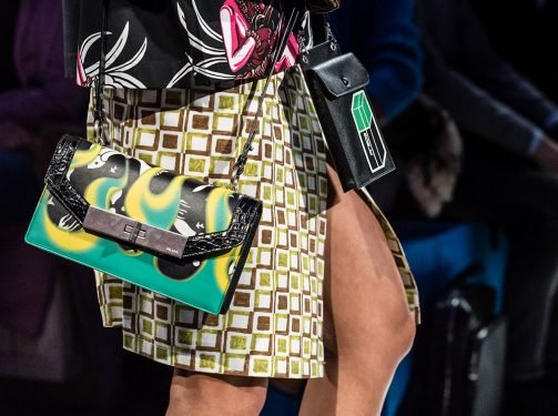 Prada Pre-Fall 2018 Handbags: First Look at New Silhouettes from the Runway thumbnail